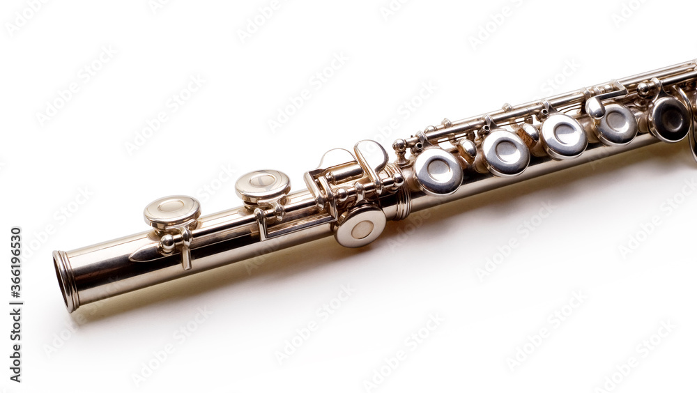 Fototapeta premium flute on a white background.musical instrument.
