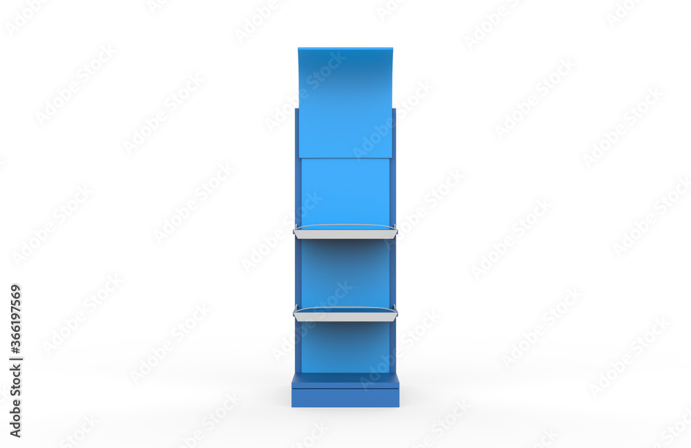Display stand, retail display stand for product , display stands isolated on white background. 3d illustration Display stand, retail display stand for product , display stands isolated on white background. 3d illustration