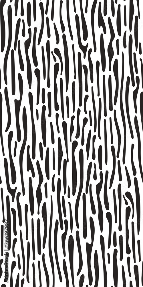 Abstract seamless striped pattern. Zebra texture design. Vector illustration for wallpaper, wrapping, textile. Black and white background. Geometric elements. Abstract seamless striped pattern. Zebra texture design. Vector illustration for wallpaper, wrapping, textile. Black and white background. Geometric elements.
