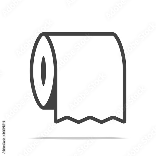 Toilet paper icon transparent vector isolated
