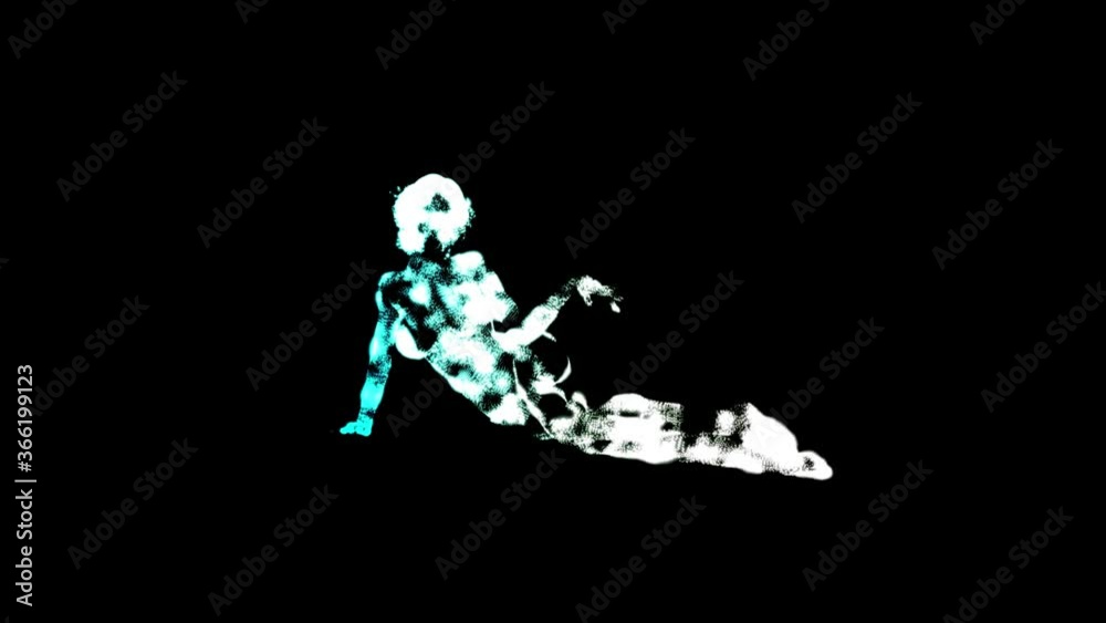 Glowing and Sparkling girl model under a dark background Glowing and Sparkling girl model under a dark background