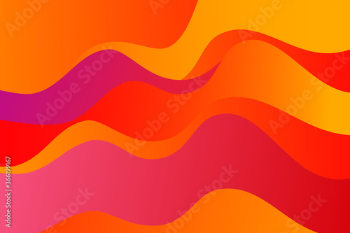 Abstract orange and red wavy background with curve lines. Burn. Fire. Flame. 
