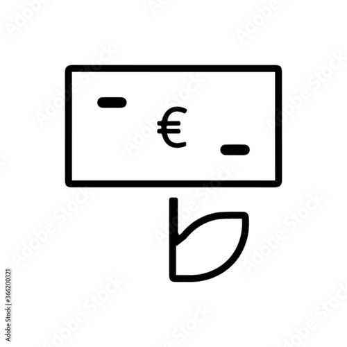 vector illusion icon of Save Euro's Outline