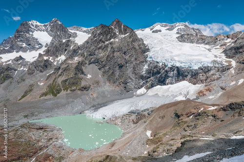 Fellaria glacier in Valmalenco. Holidays in Valtellina  Province of Sondrio in the Italian Alps