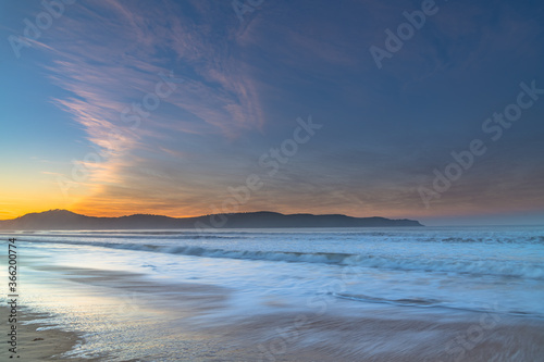 Light High Cloud Sunrise Seascape