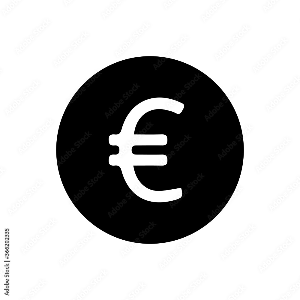 vector illusion icon of Euro's Sign Glyph vector illusion icon of Euro's Sign Glyph