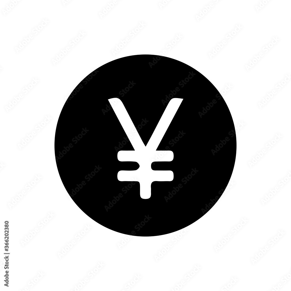 vector illusion icon of Japanese Yen's Sign Glyph vector illusion icon of Japanese Yen's Sign Glyph