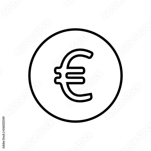 vector illusion icon of Euro's Sign Outline