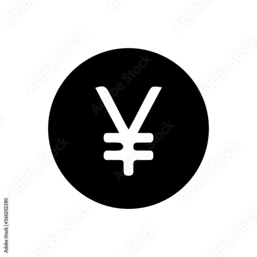 vector illusion icon of  Japanese Yen's Sign Glyph