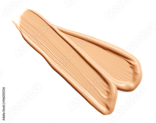 Makeup foundation stroke isolated on white background