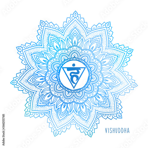 Chakras coloring vector illustration. Chakra symbol. Red Color. For logo yoga healing, meditation, kundalini.