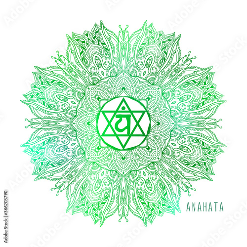 Chakras coloring vector illustration. Chakra symbol. Red Color. For logo yoga healing, meditation, kundalini.