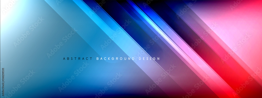 Motion concept neon shiny lines on liquid color gradients abstract backgrounds. Dynamic shadows and lights templates for text