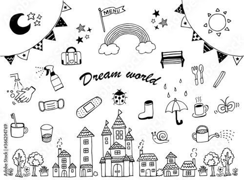 落書き風イラスト アイコンセット