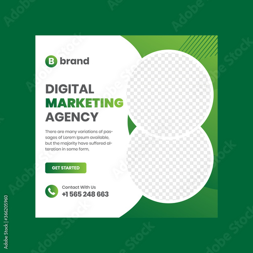 Digital marketing agency social media banner template