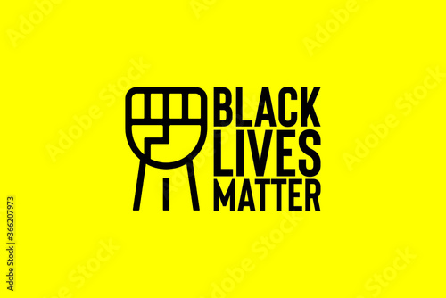 black lives matter with hand poster protest vector eps