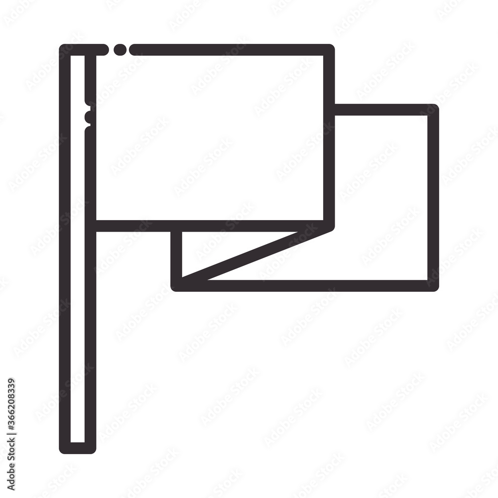 flag emblem concept line style icon