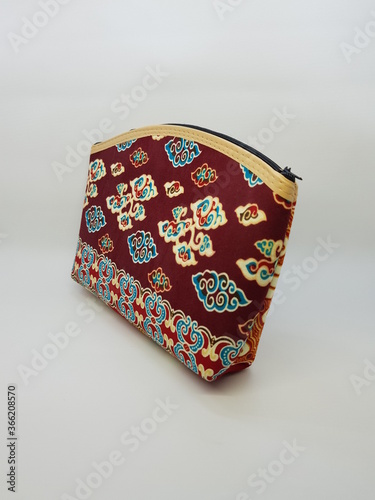 Traditional Javanese Purse in White Photo Stock