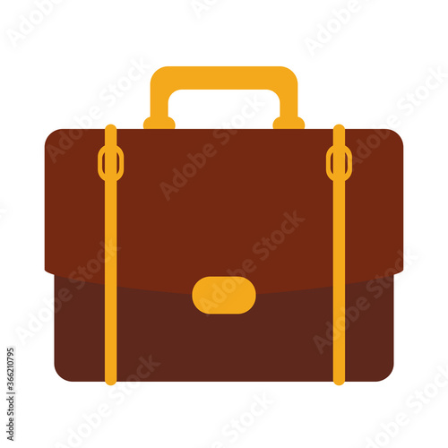 business briefcase work flat style icon