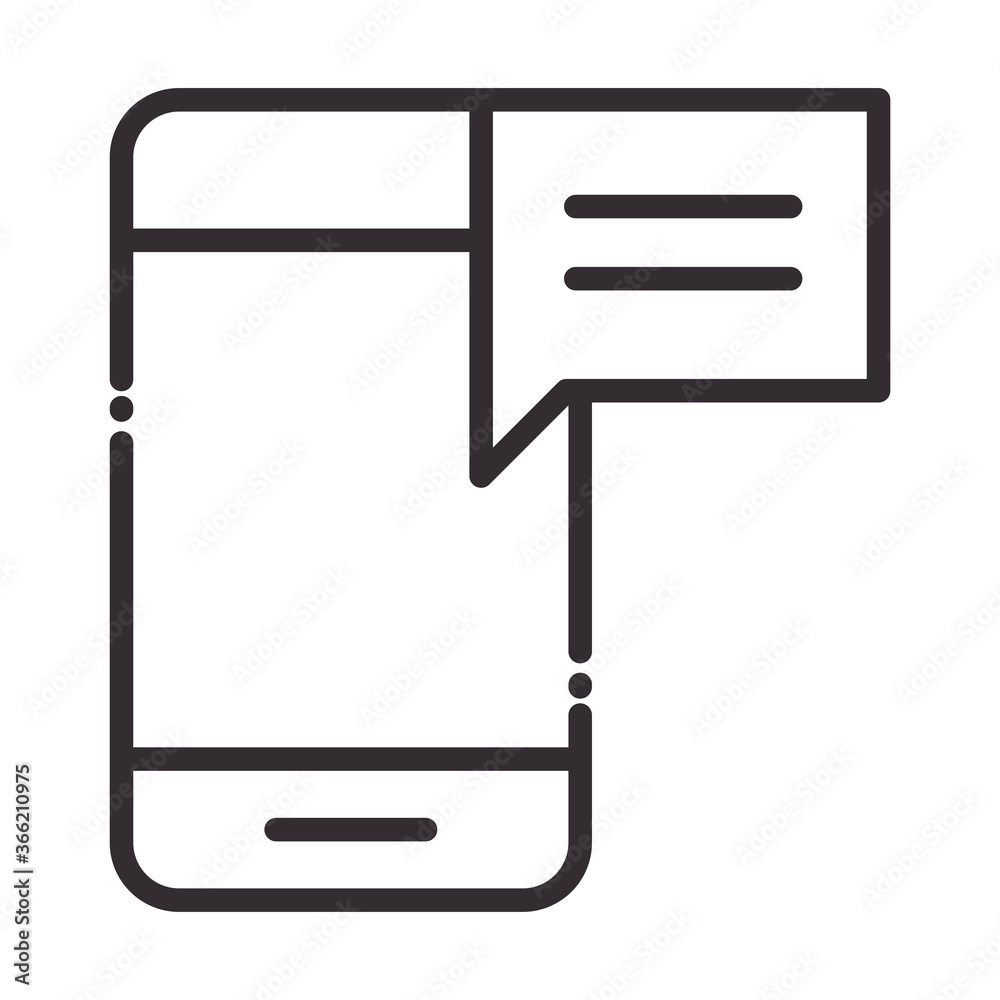 social media smartphone message digital internet network communicate technology line style icon social media smartphone message digital internet network communicate technology line style icon
