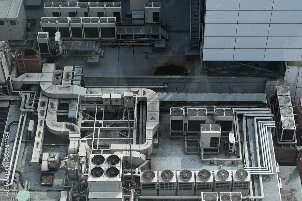 custom made wallpaper toronto digitalビルの屋上の空調設備