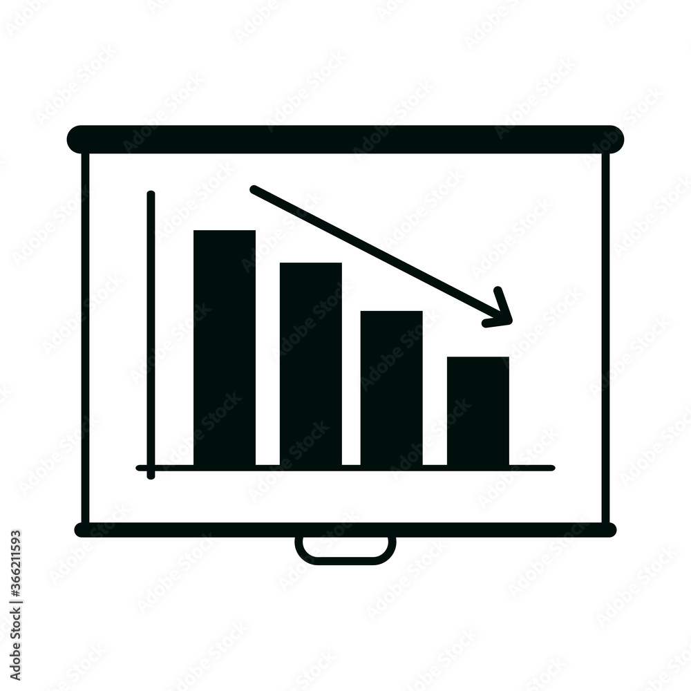 board presentation report falling diagram financial business office board presentation report falling diagram financial business office