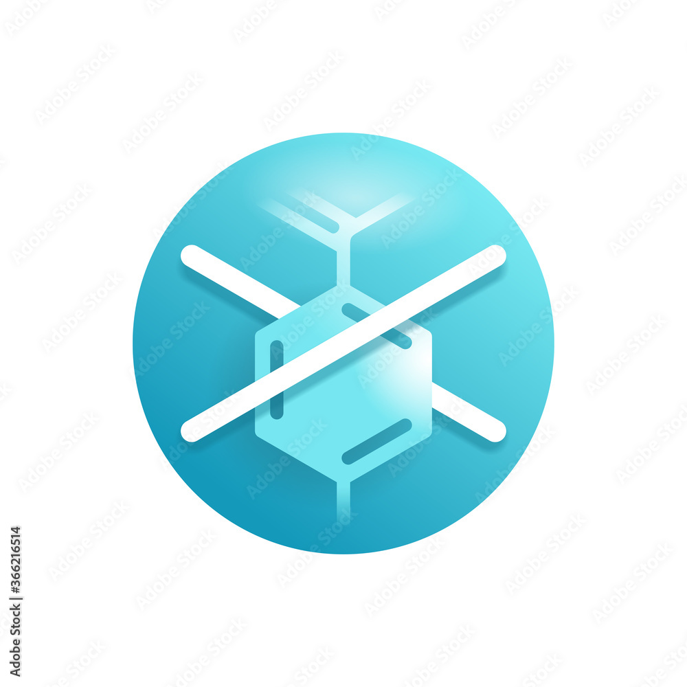 Paraben Free glossy icon - stamp for packagings of products with unavailability of harmful component Paraben Free glossy icon - stamp for packagings of products with unavailability of harmful component