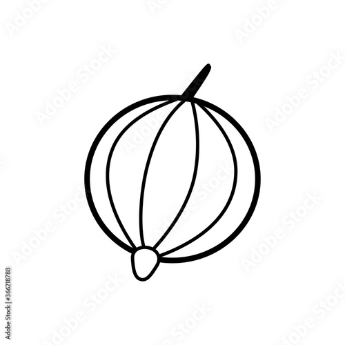 Gooseberry line icon on a white background