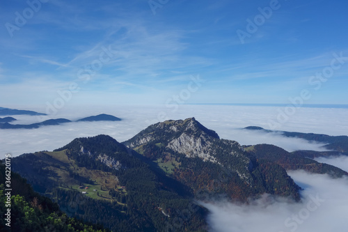 mountain landscape with clouds