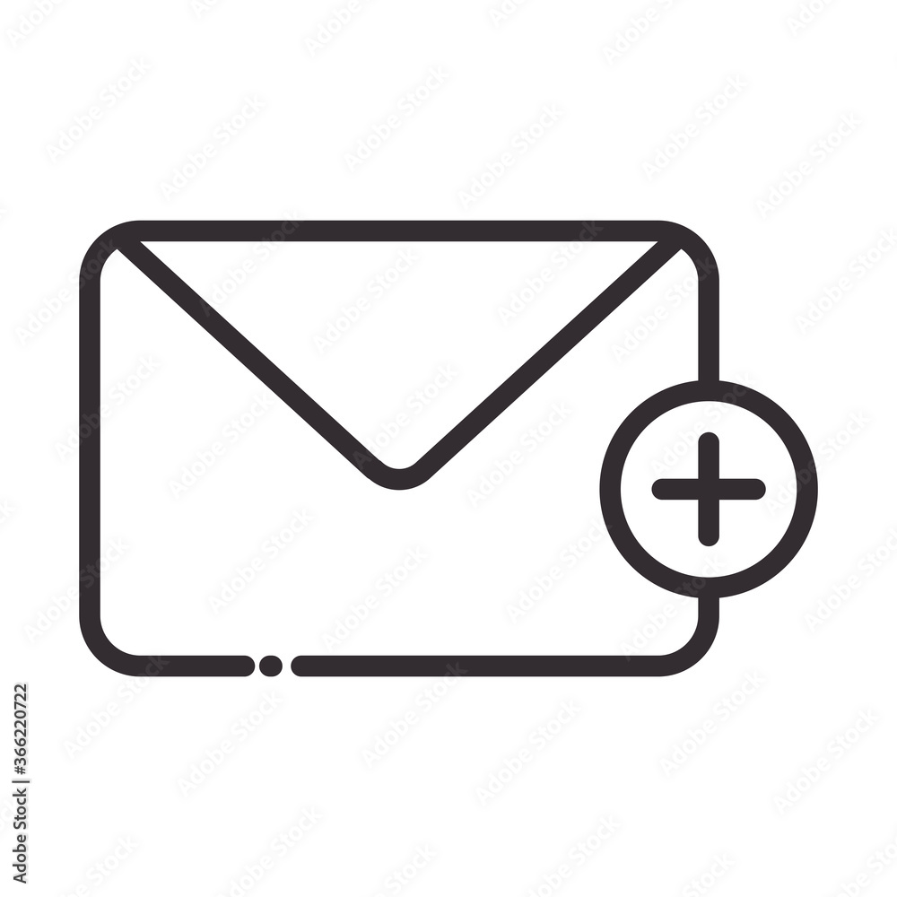 social media email message digital internet network communicate technology line style icon social media email message digital internet network communicate technology line style icon