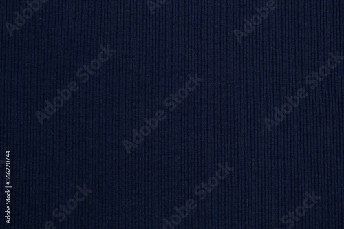 Fabric cotton top view. Blue textile 