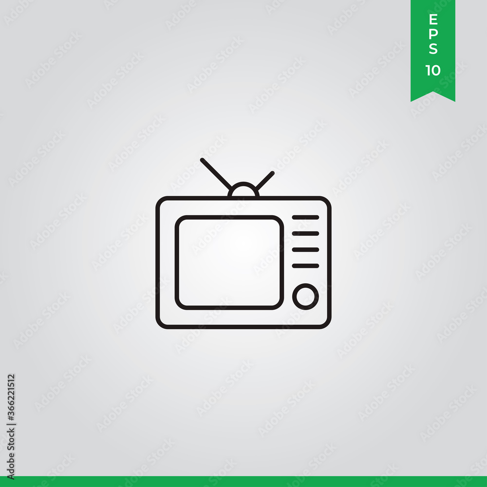 Television icon vector. TV sign Television icon vector. TV sign