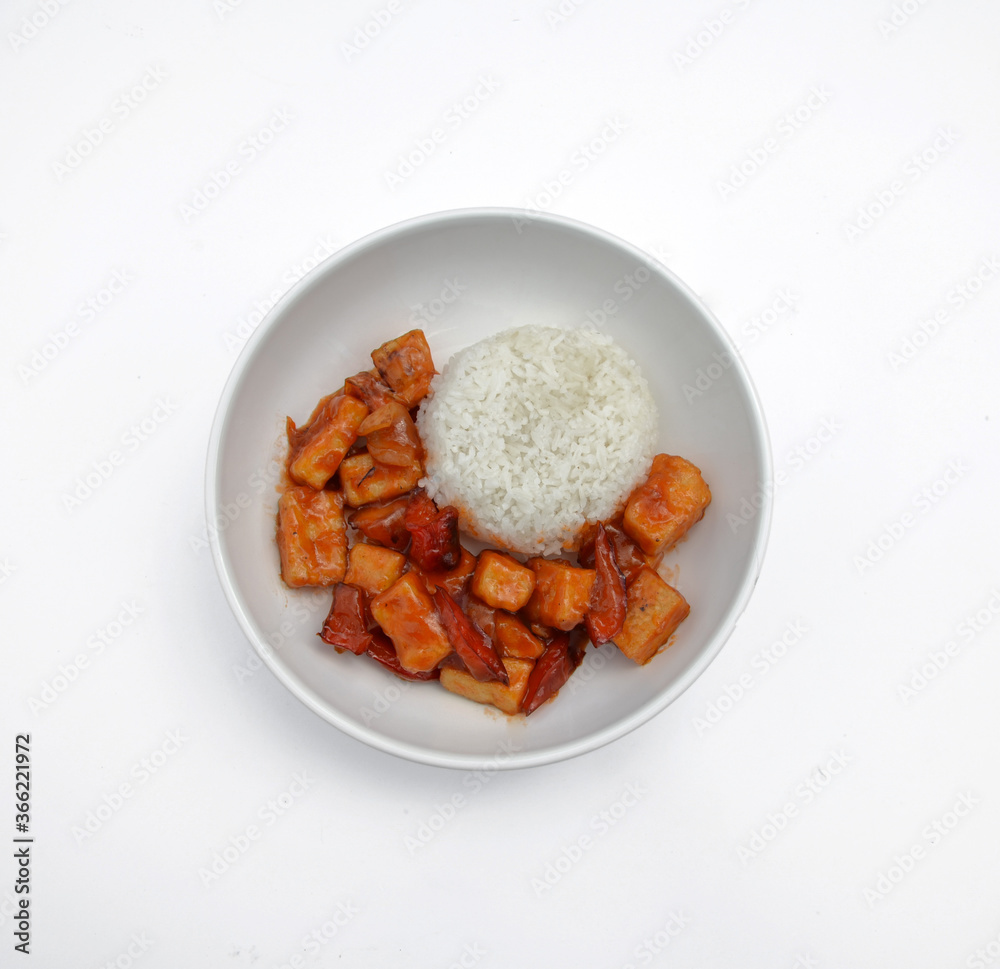 fried tofu in sweet and sour sauce fried tofu in sweet and sour sauce