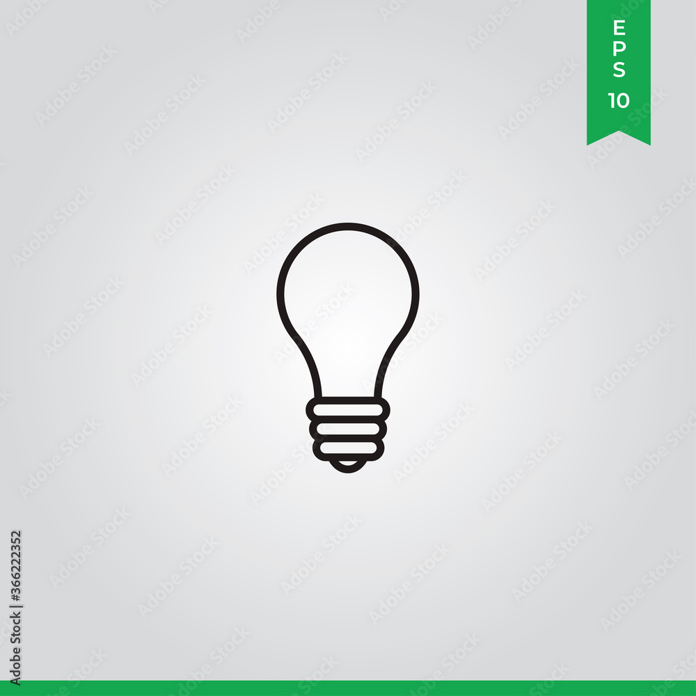 Light bulb icon vector. Idea sign Light bulb icon vector. Idea sign
