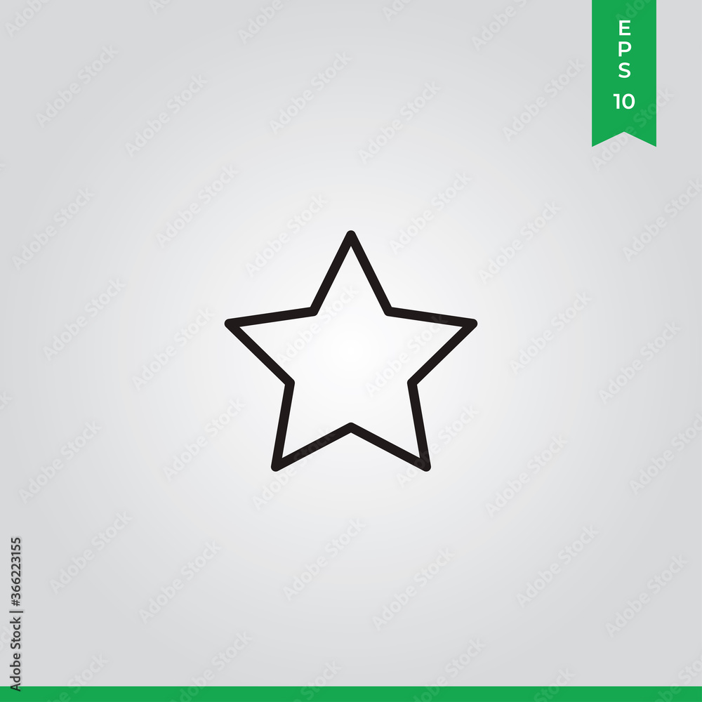 Star icon vector. Favorite sign Star icon vector. Favorite sign