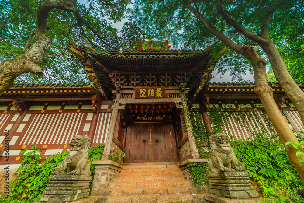 Minh Thanh pagoda, a majestic Buddhist architectural structure in Pleiku city in Pleiku city, Gia Lai province (Central Highland of Vietnam) Minh Thanh pagoda, a majestic Buddhist architectural structure in Pleiku city in Pleiku city, Gia Lai province (Central Highland of Vietnam)