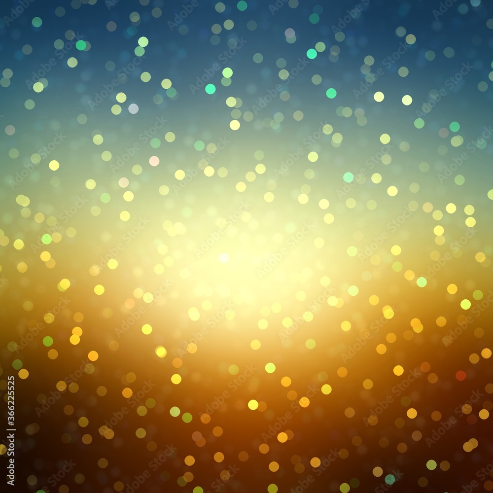 Autumn holiday nature decorative glitter background. Retro style. Bokeh fly  on yellow blue toned blur ombre. Stock Illustration | Adobe Stock