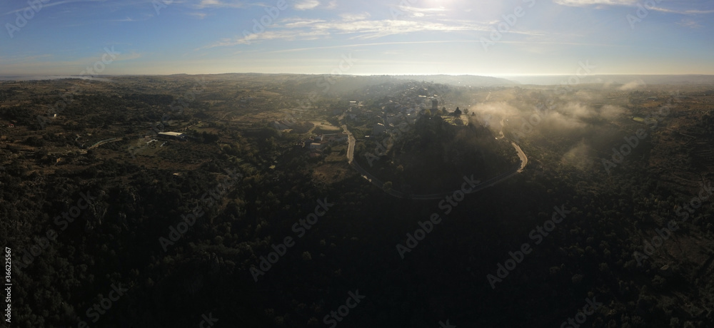Aerial view in beautiful landscape . Zamora,Spain. Drone Photo