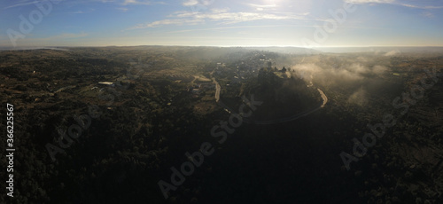 Aerial view in beautiful landscape . Zamora Spain. Drone Photo