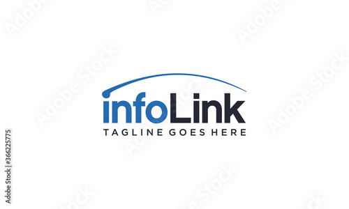 Creative, modern and professional info link for telecommunication and business company logo design vector editable