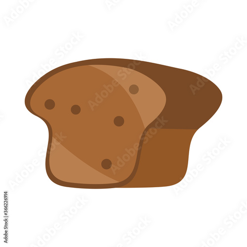 whole wheat bread menu bakery food product flat style icon