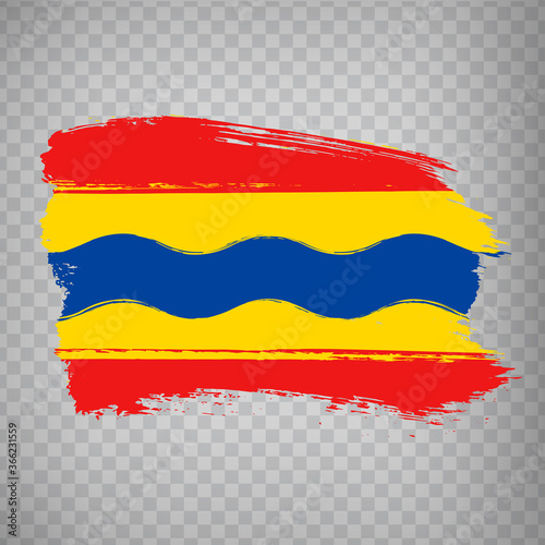 Flag of Overijssel brush strokes. Flag of Overijssel on transparent background for your web site design  logo  app  UI. Netherlands. EPS10.