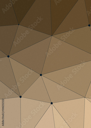 Copper color Abstract color Low-Polygones Generative Art background illustration