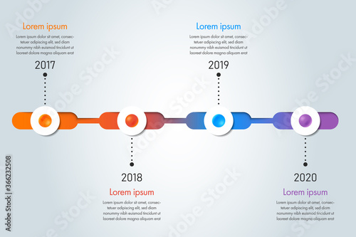 Modern timeline infographic template.