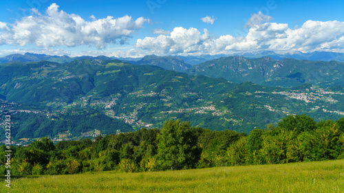Mountain landscape at Valcava pass, in Lecco province