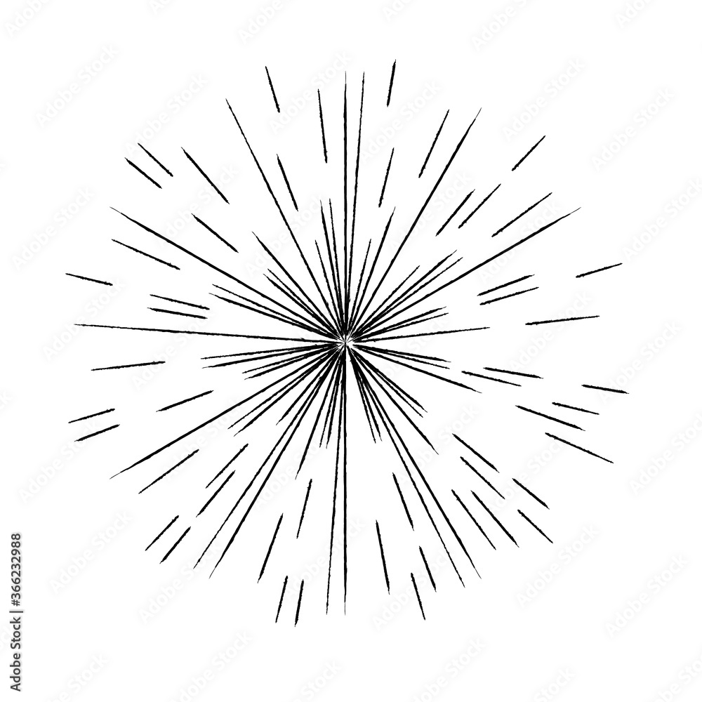Radial Lines in Circle Form for comic books . Explosion background . Vector Illustration . Vintage round Logo . Handwritten Design element . Abstract Geometric shape . Sunburst . Radial Lines in Circle Form for comic books . Explosion background . Vector Illustration . Vintage round Logo . Handwritten Design element . Abstract Geometric shape . Sunburst .
