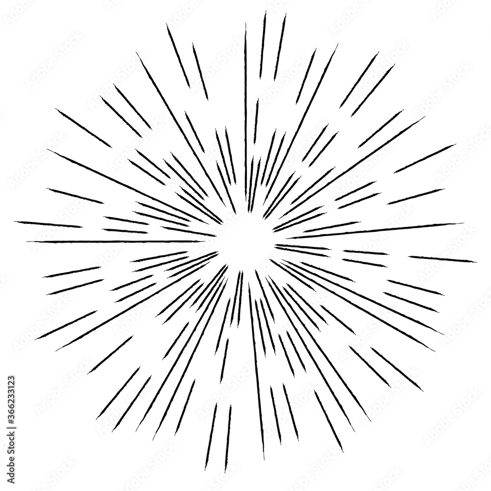 Radial Lines in Circle Form for comic books . Explosion background . Vector Illustration . Vintage round Logo . Handwritten Design element . Abstract Geometric shape . Sunburst . Radial Lines in Circle Form for comic books . Explosion background . Vector Illustration . Vintage round Logo . Handwritten Design element . Abstract Geometric shape . Sunburst .