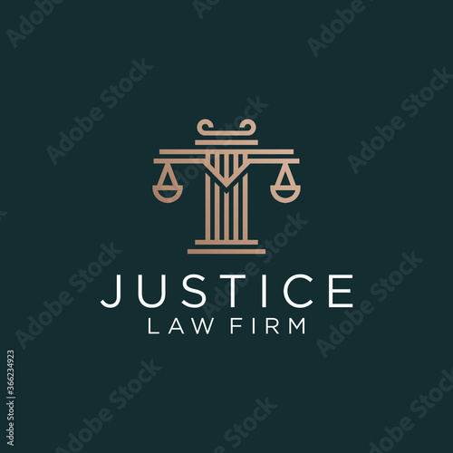 Symbol of the law of premium justice. law firm, law offices, attorney services,
