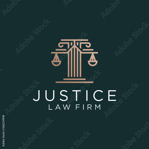 Symbol of the law of premium justice. law firm, law offices, attorney services,