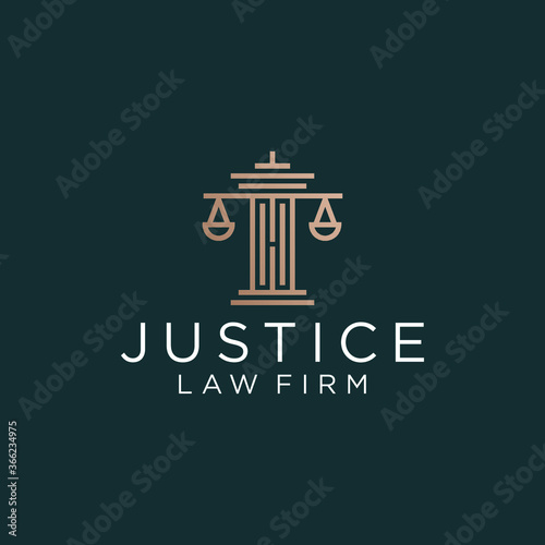 Symbol of the law of premium justice. law firm, law offices, attorney services,